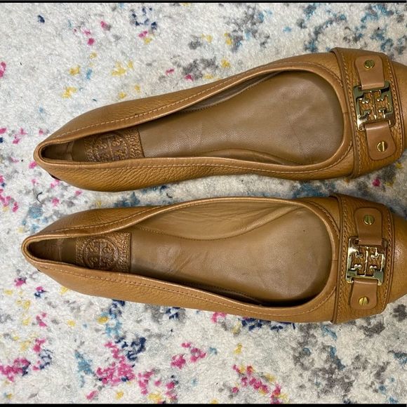 Tory Burch Royal Tan Box In Clines
Ballet Tumbled Leather Flats Sz 10.5 - Picture 3 of 13